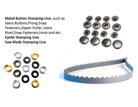 Línea de estampado de botones de metal de alta velocidad