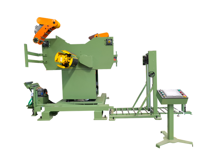 Máquina desenrolladora hidráulica de doble cabezal